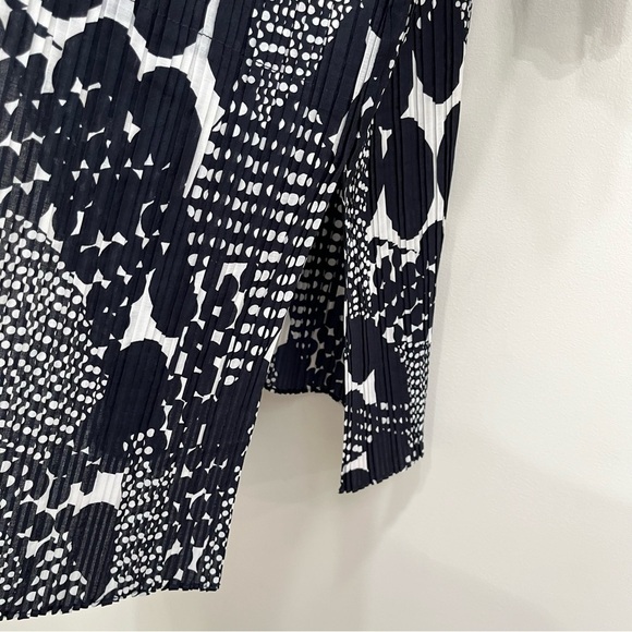 Chico's Travelers Textured Crinkle Trench Cardigan Jacket Blue White $118 - Picture 3 of 10